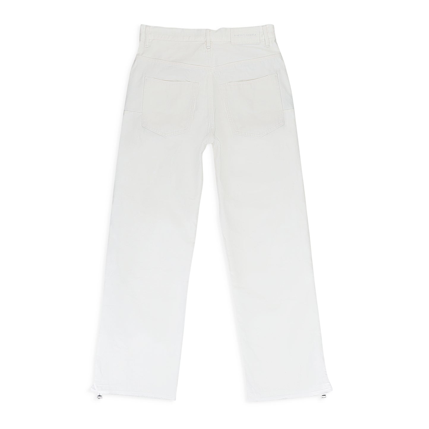 FULL SIDE ZIP WHITE SKINNY JEANS