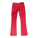 PATENT FILM CARGO FLARE RED SKINNY JEANS