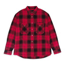 PLAID FLANNEL LS SHIRT RED CASUAL BUTTON-DOWN SHIRTS