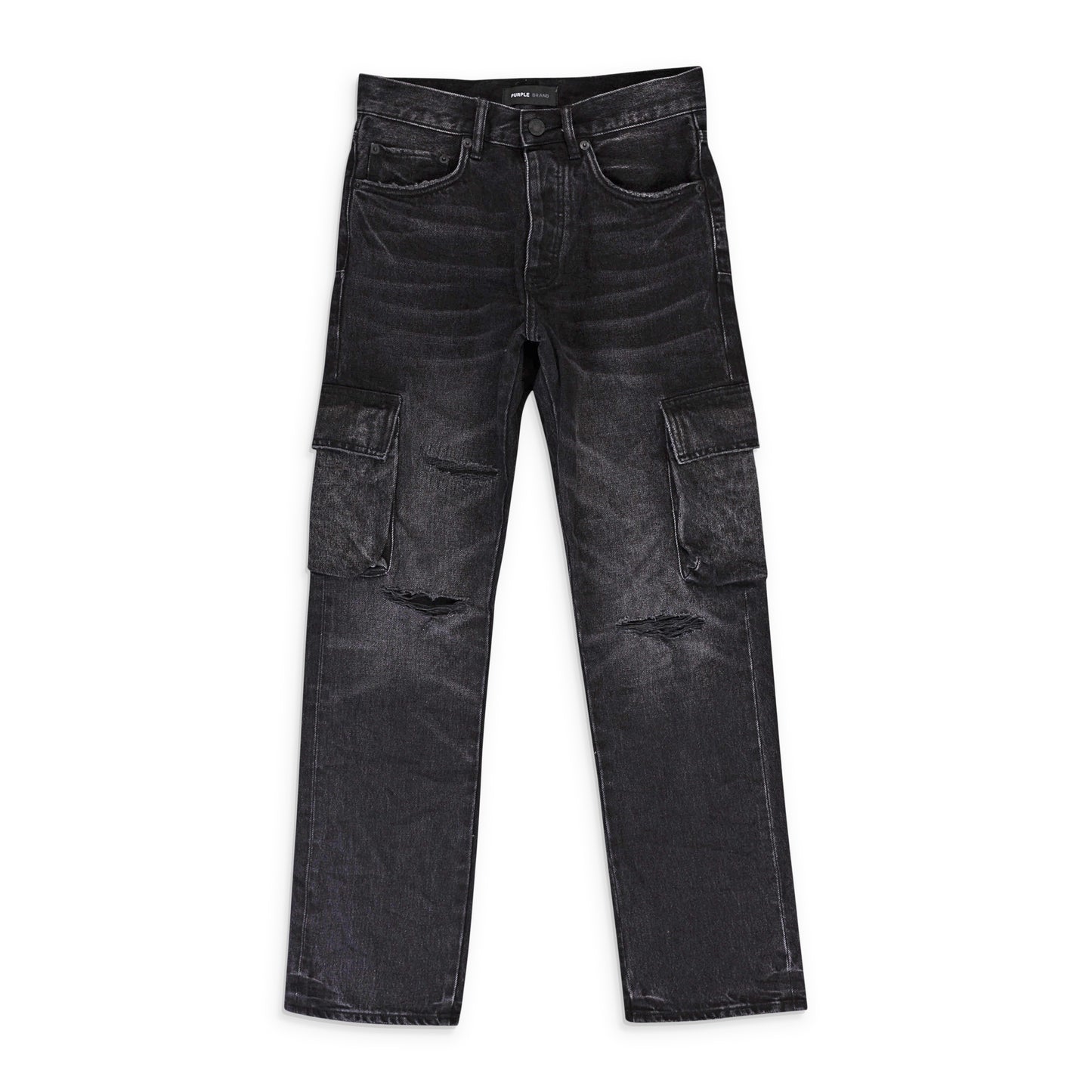 RELAXED CARGO BLACK SKINNY JEANS