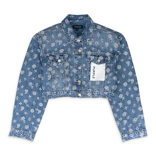 CROP MID INDIGO DENIM JACKETS