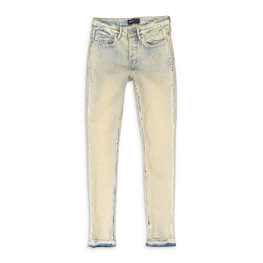 FADED & TINTED FRAY Indigo SKINNY JEANS