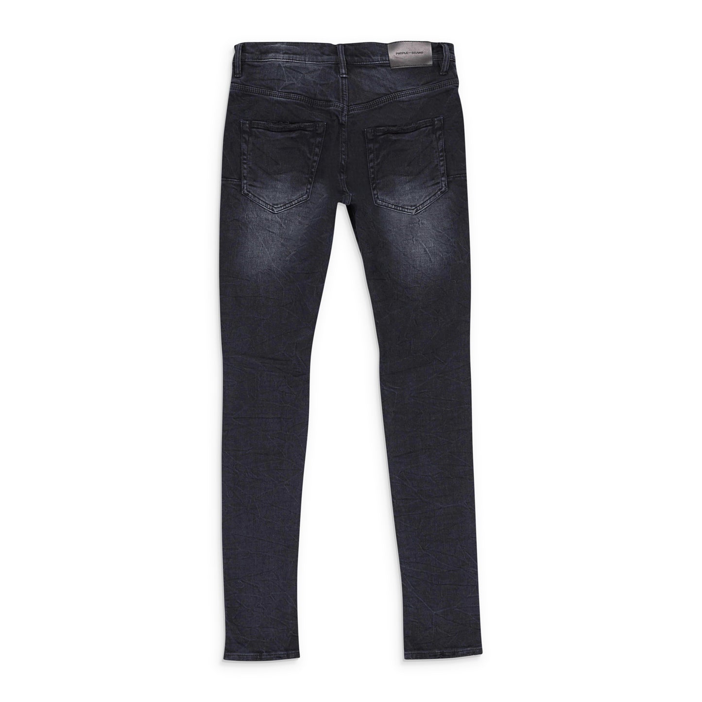 WASH BLOWOUT Black SKINNY JEANS