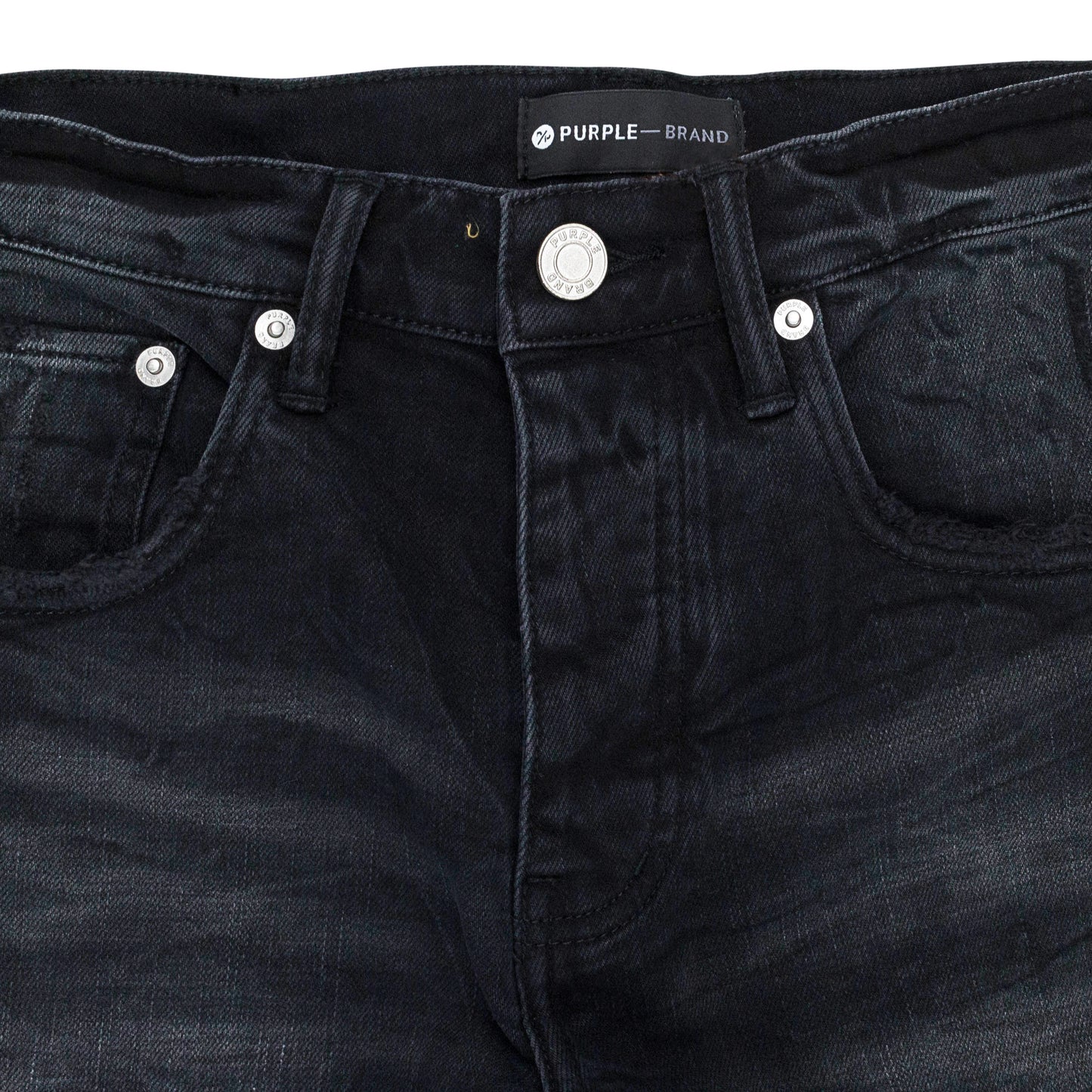 WASH BLOWOUT Black SKINNY JEANS