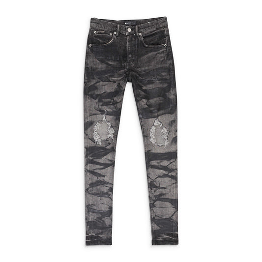 GREY FOILED OUT Black SKINNY JEANS