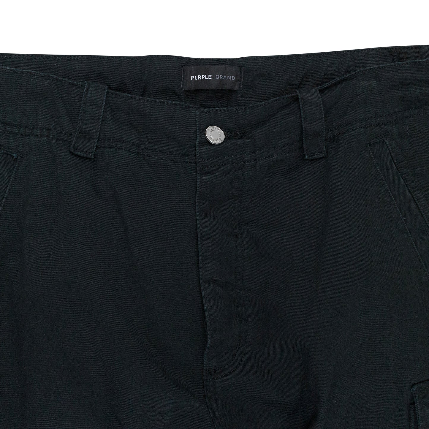 DOUBLE POCKET CARGO BLACK CARGO PANTS