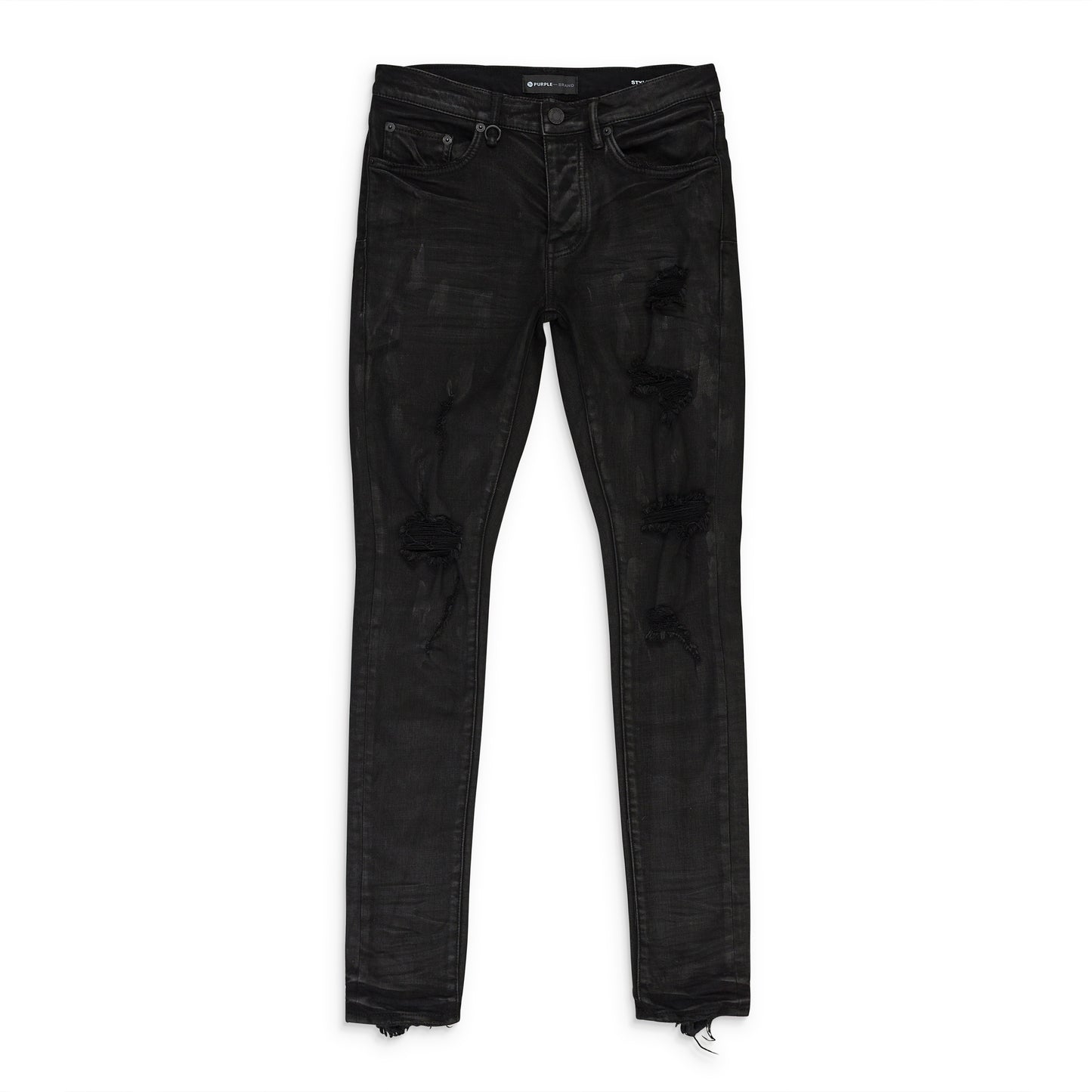 OIL SPILL Black SKINNY JEANS