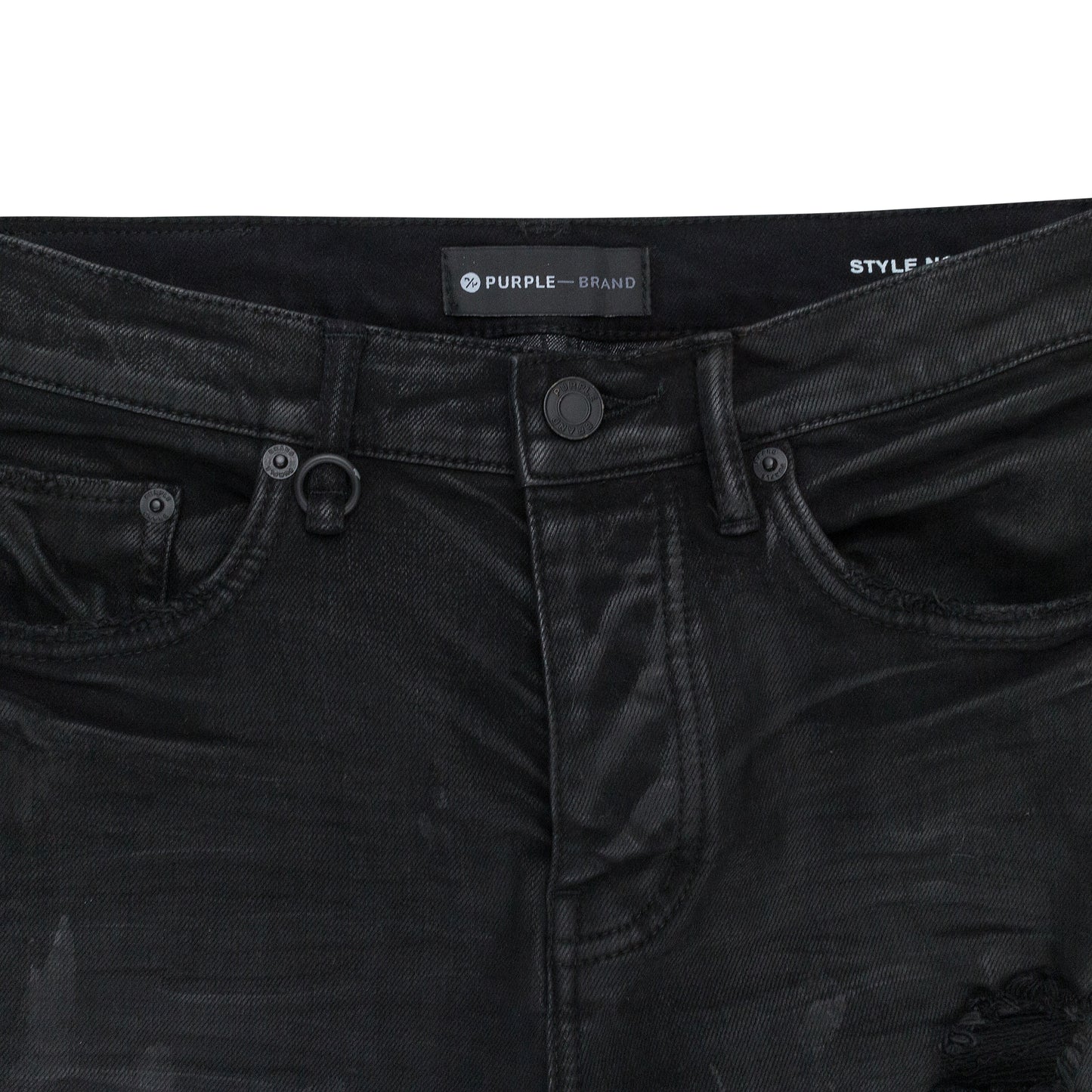 OIL SPILL Black SKINNY JEANS