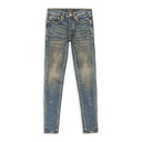 DARK VINTAGE WITH PAINT-DARK DIRTY Indigo SKINNY JEANS