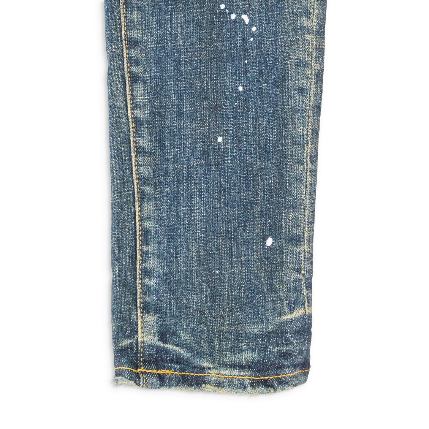 DARK VINTAGE WITH PAINT-DARK DIRTY Indigo SKINNY JEANS