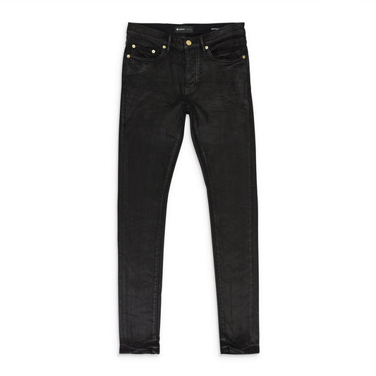 MIDNIGHT COATED BLACK SKINNY JEANS