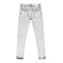 CHARCOAL OVERDYE WHITE FOIL GREY SKINNY JEANS