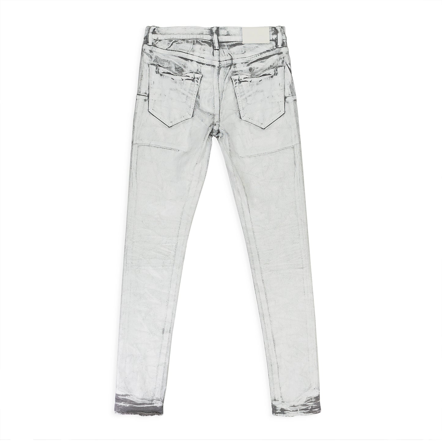 CHARCOAL OVERDYE WHITE FOIL GREY SKINNY JEANS