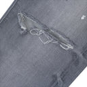 WORN KNEE SLIT GREY SKINNY JEANS
