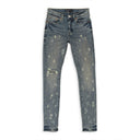 MID ACID BLEACH Indigo SKINNY JEANS