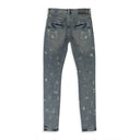 MID ACID BLEACH Indigo SKINNY JEANS