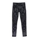 CRACKLE PAINT WITH FOIL Black SKINNY JEANS