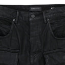 RELAXED DOUBLE CARGO BLACK SKINNY JEANS