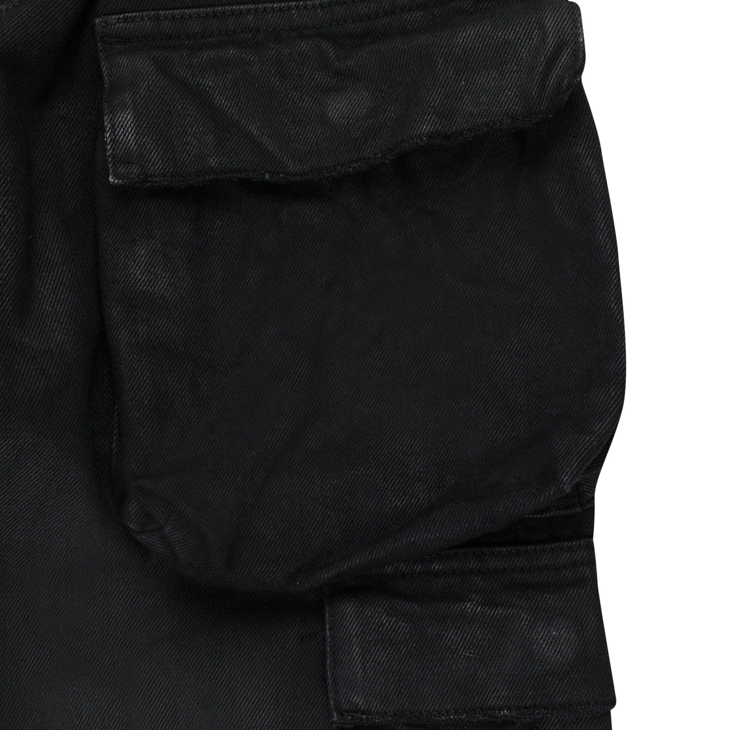 RELAXED DOUBLE CARGO BLACK SKINNY JEANS