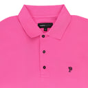 PIQUE KNIT POLO PINK POLO SHIRTS