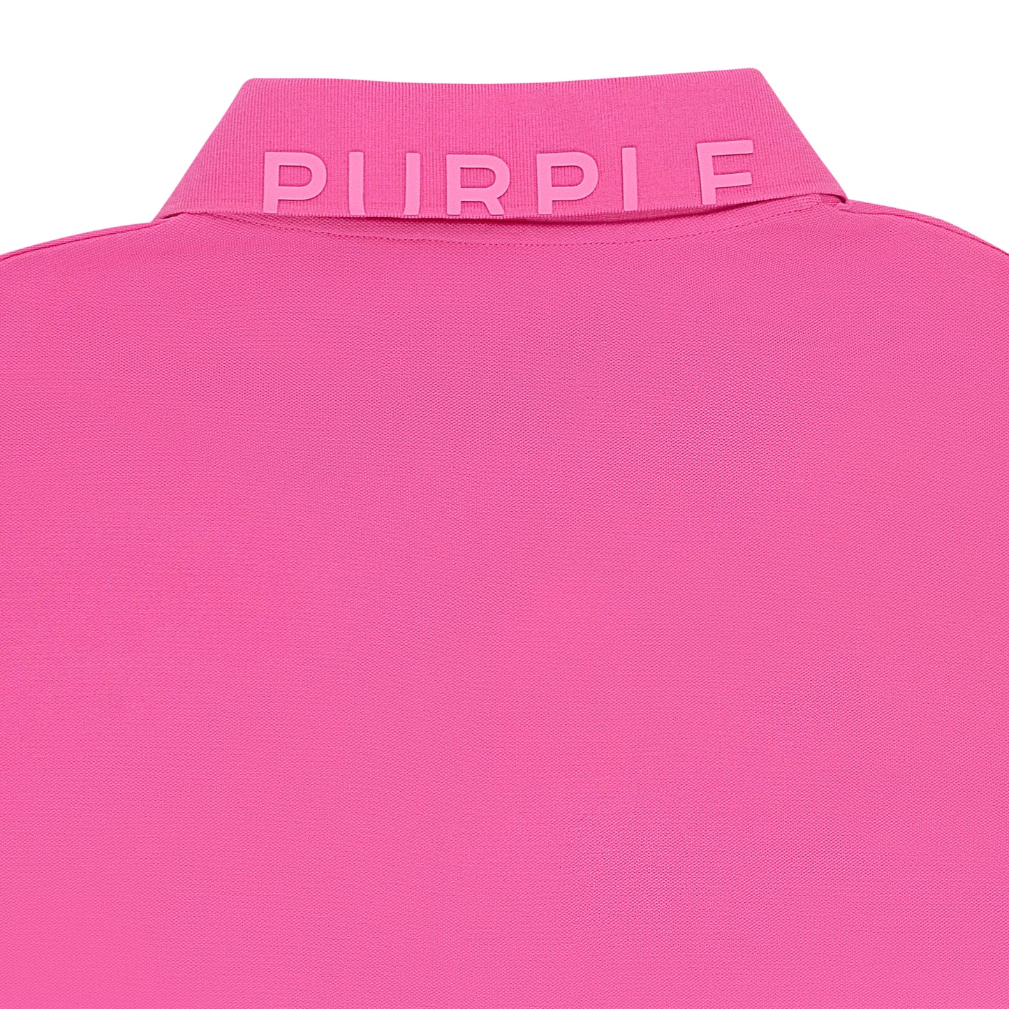 PIQUE KNIT POLO PINK POLO SHIRTS