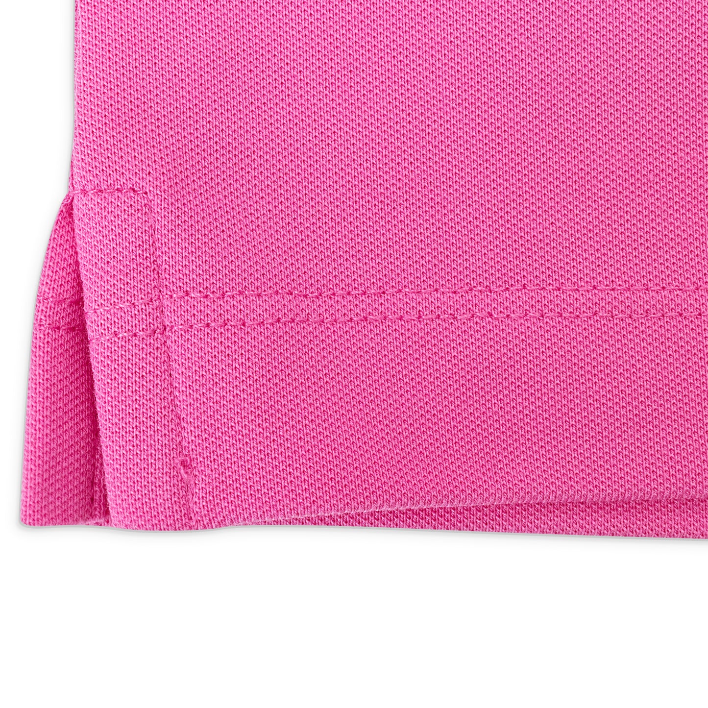 PIQUE KNIT POLO PINK POLO SHIRTS