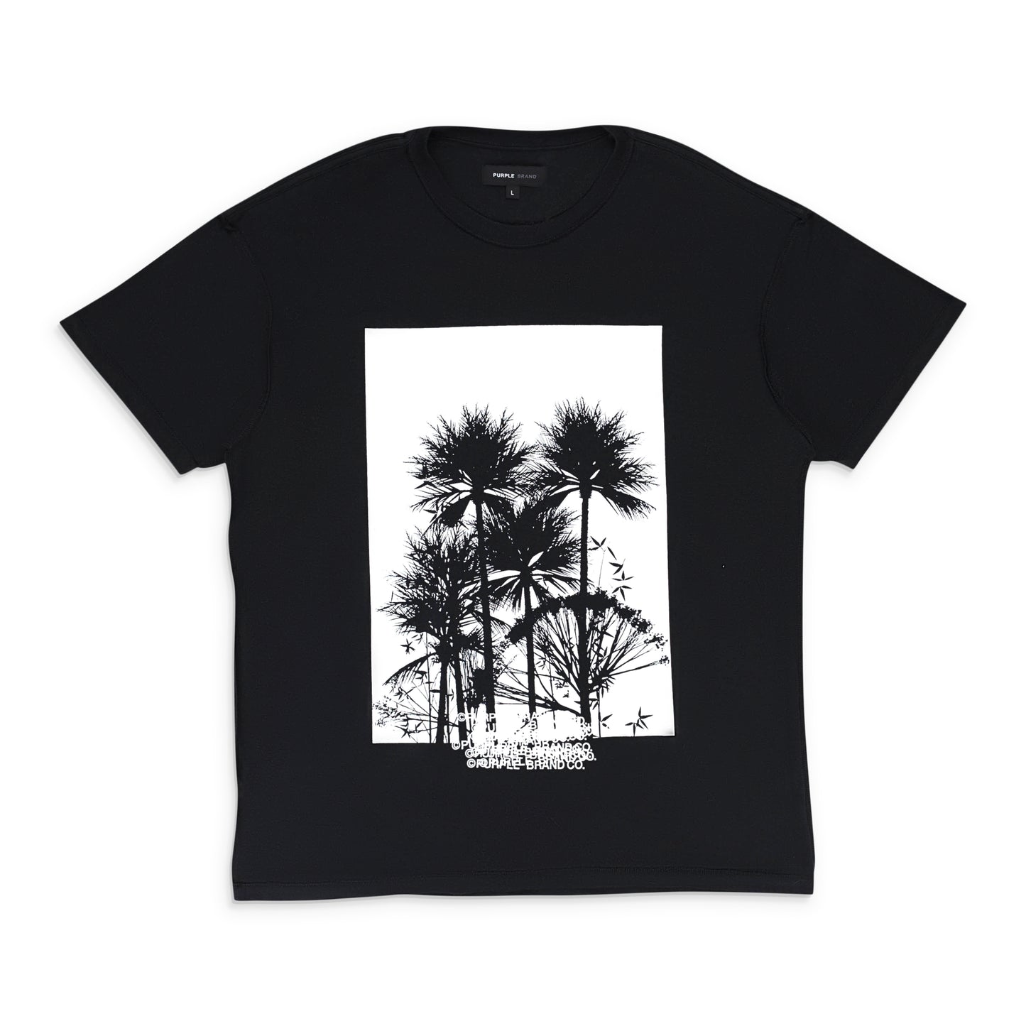 TEXTURED INSIDE OUT TEE BLACK T-SHIRTS