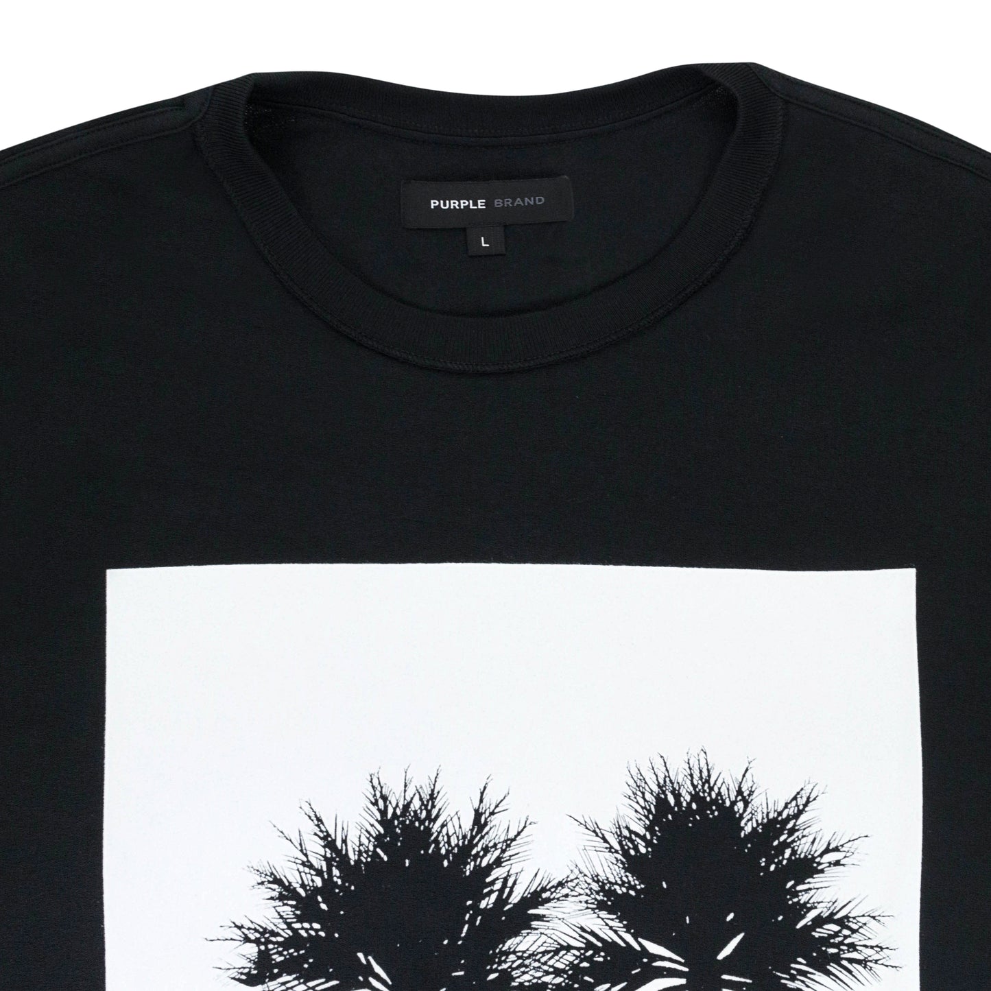 TEXTURED INSIDE OUT TEE BLACK T-SHIRTS