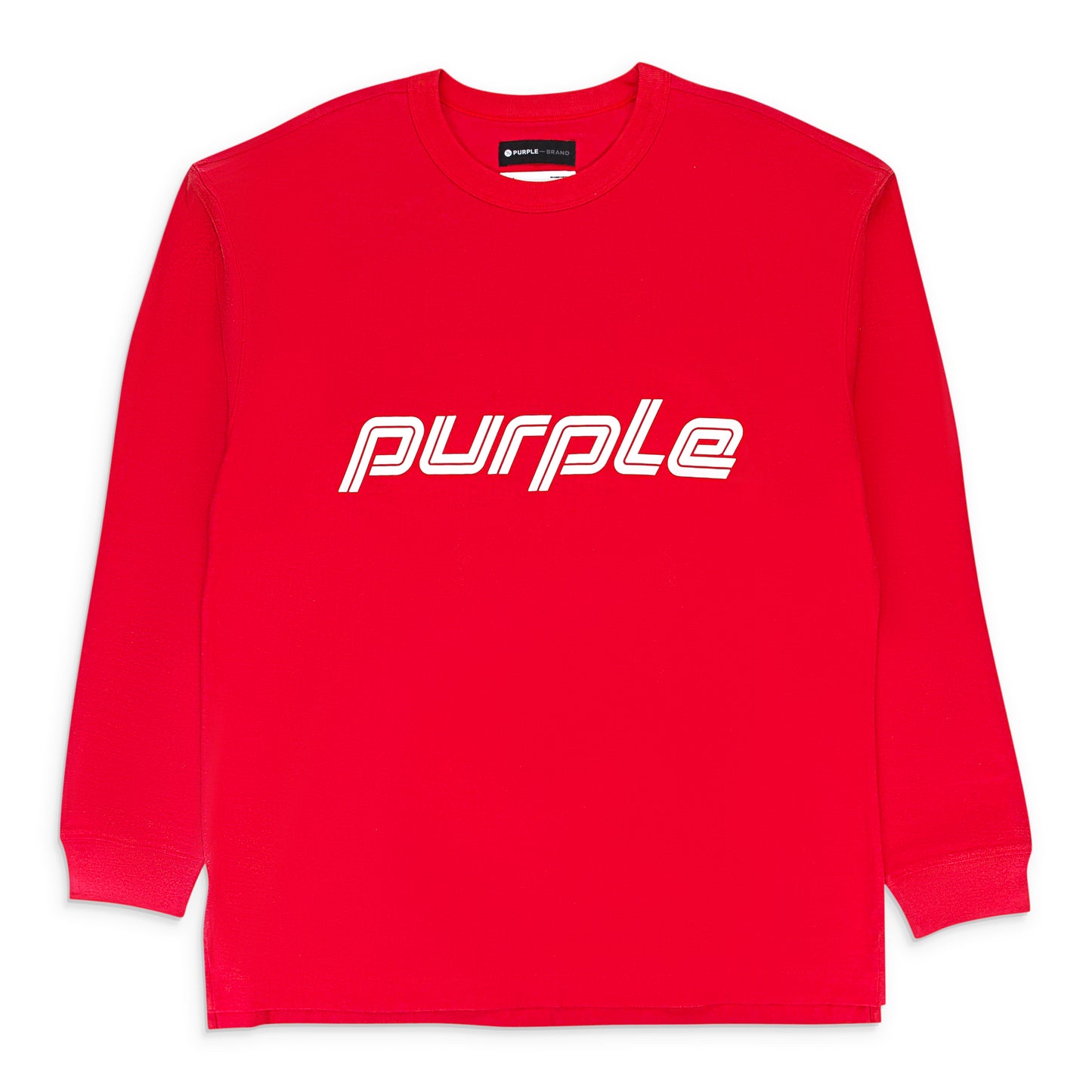 TEXTU JERSEY LONG SLEEVE TEE RED T-SHIRTS