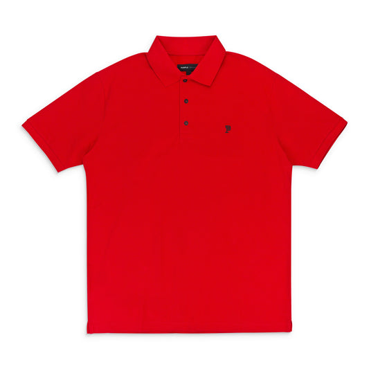 PIQUE KNIT POLO RED POLO SHIRTS