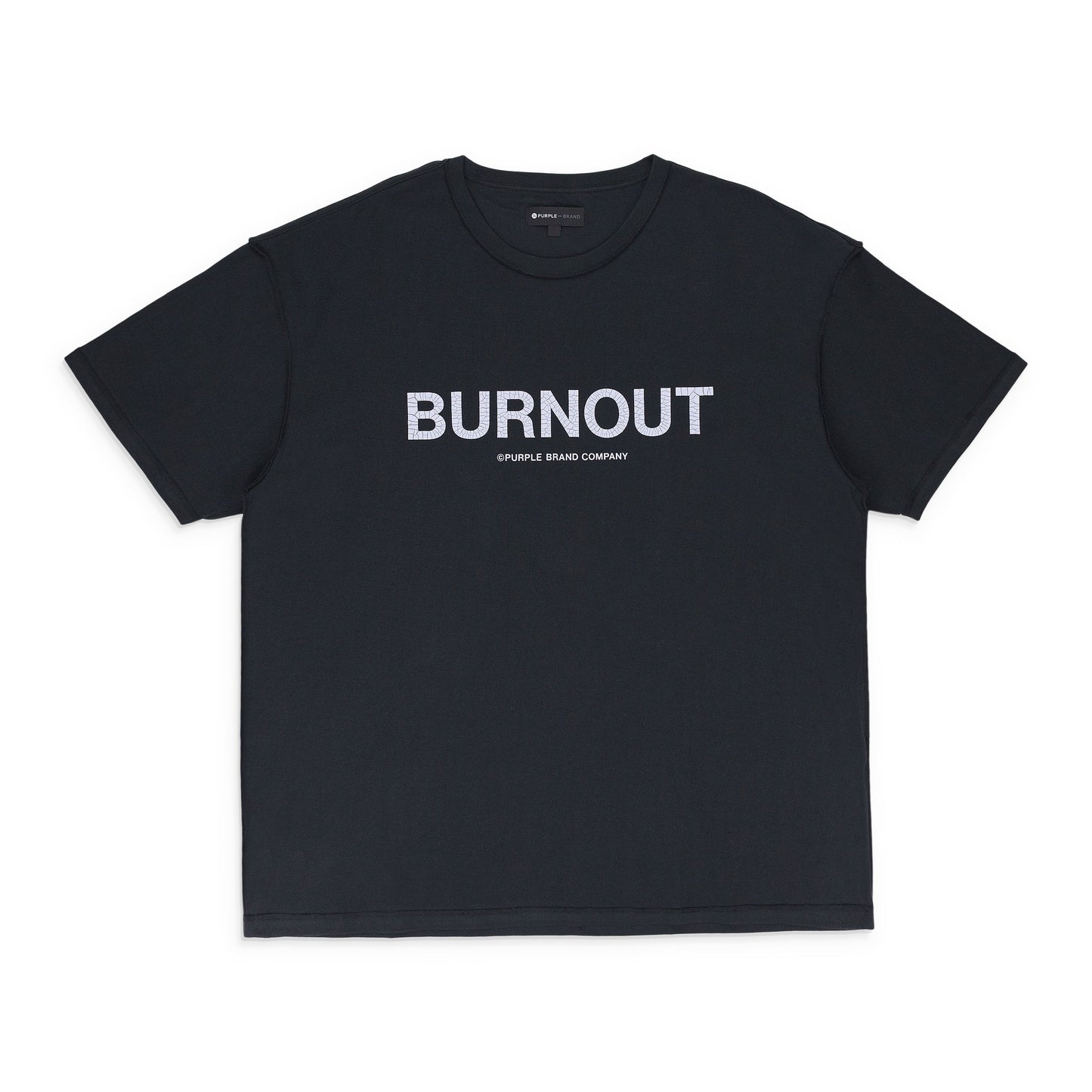 TEXTURED JERSEY INSIDE OUT TEE Black T-SHIRTS