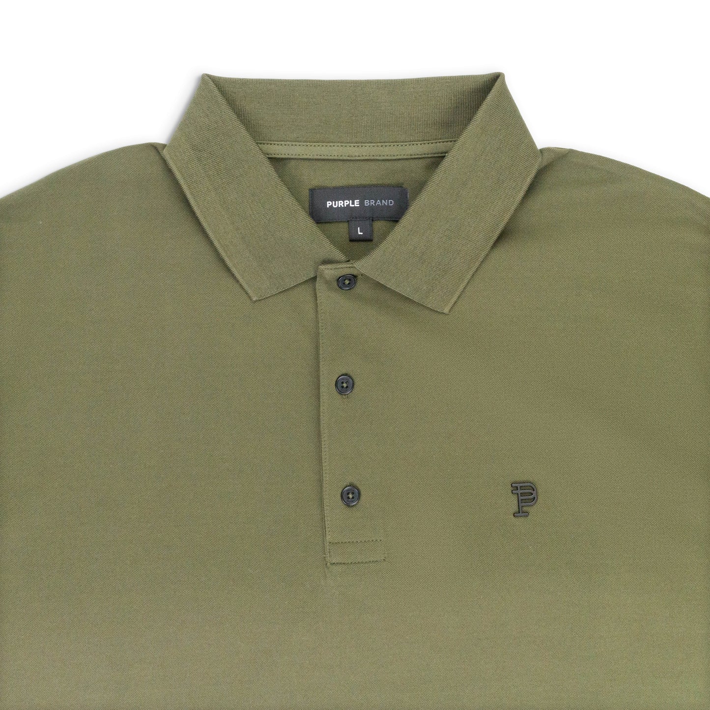 PIQUE KNIT POLO GREEN POLO SHIRTS