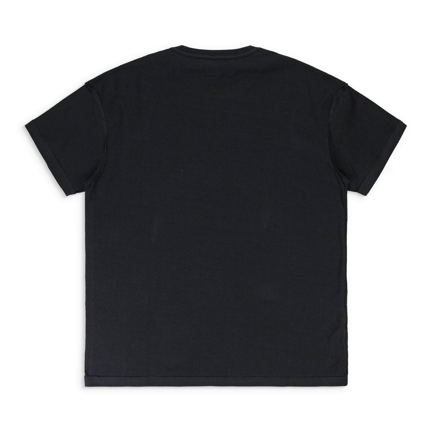 TEXTURED INSIDE OUT TEE BLACK T-SHIRTS