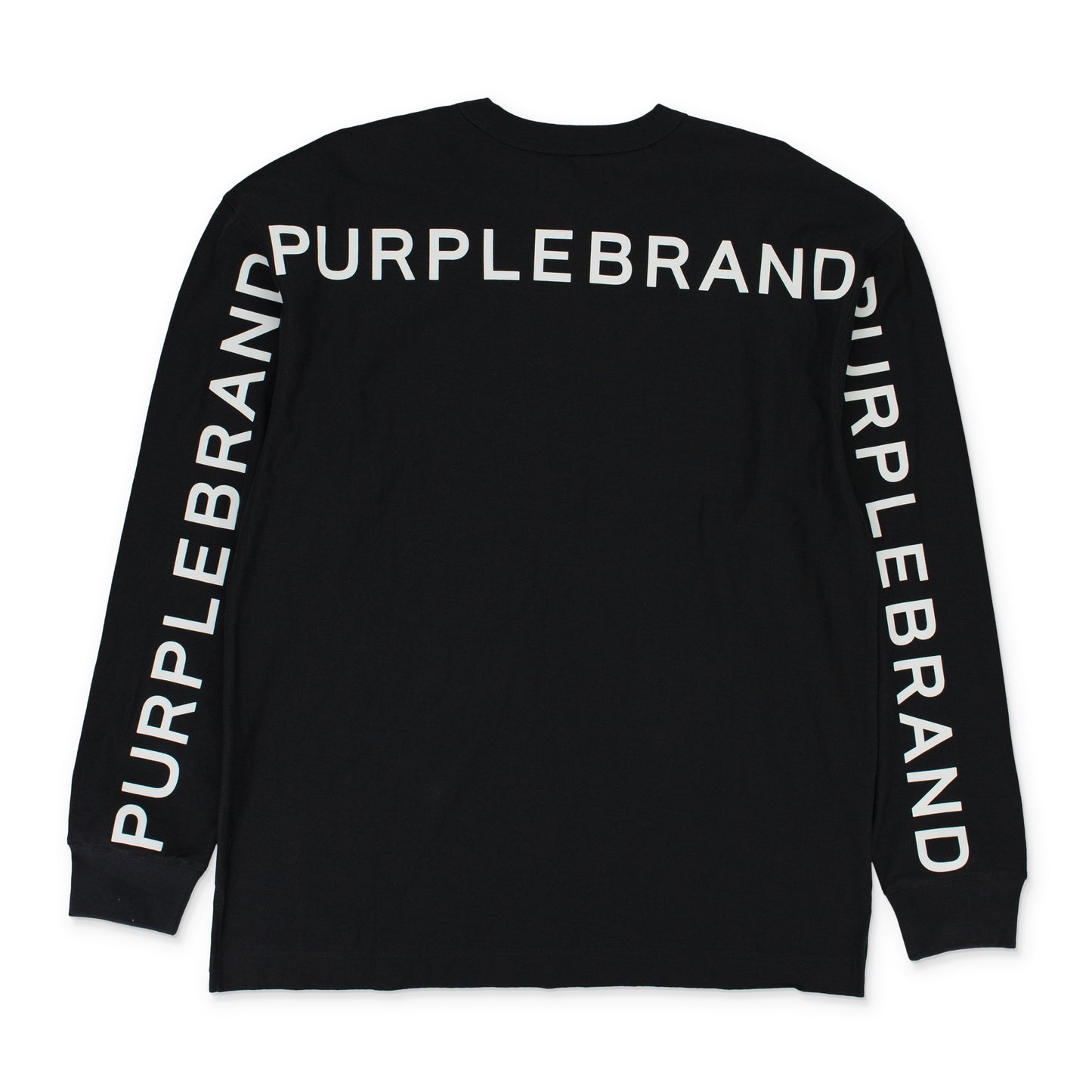 TEXTURED JERSEY LS TEE BLACK T-SHIRTS