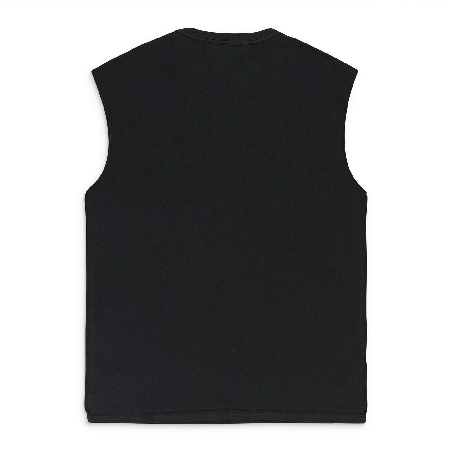 TEXTURED JERSEY SLEEVELESS TEE Black T-SHIRTS