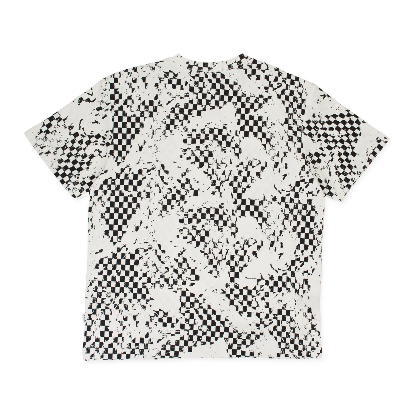 TEXTURED JERSEY SS TEE DISTRESSED CHECKER BRILLIANT MULTI WHITE T-SHIRTS