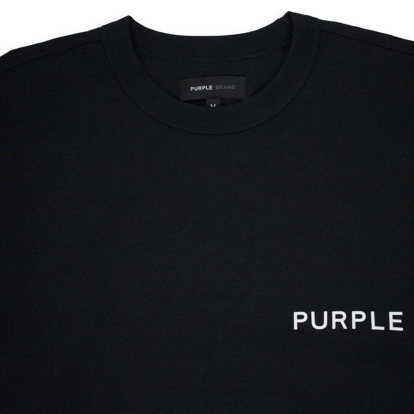 TEXTURED JERSEY LS TEE BLACK T-SHIRTS