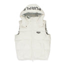 NYLON  WHITE PUFFER VEST