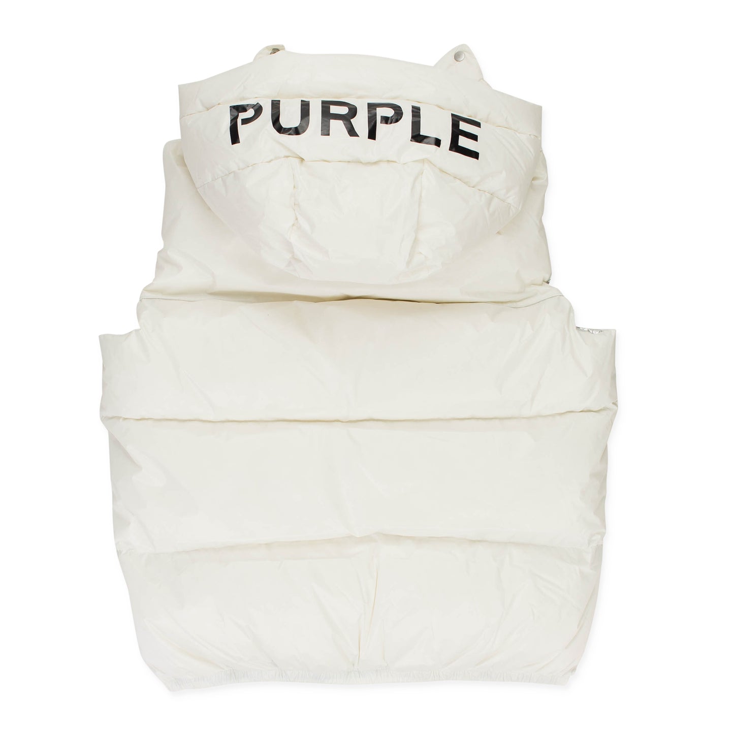 NYLON  WHITE PUFFER VEST