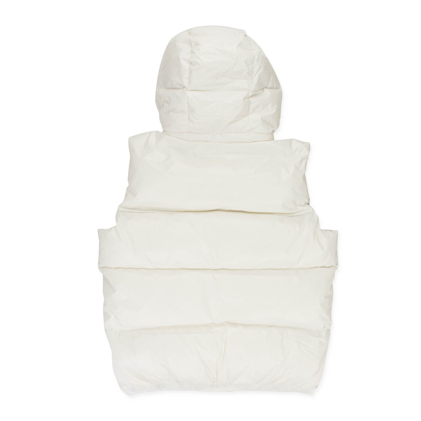 NYLON  WHITE PUFFER VEST