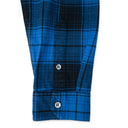 PLAID FLANNEL LS SHIRT BLUE CASUAL BUTTON-DOWN SHIRTS