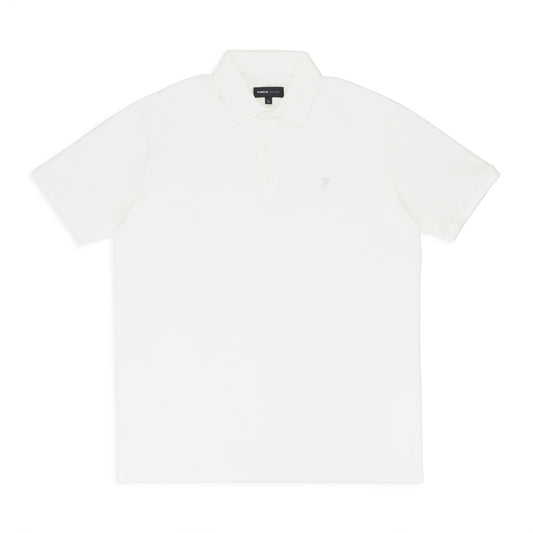 PIQUE KNIT POLO OFF WHITE POLO SHIRTS