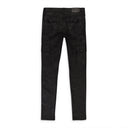 TAR COATED CARGO Black SKINNY JEANS