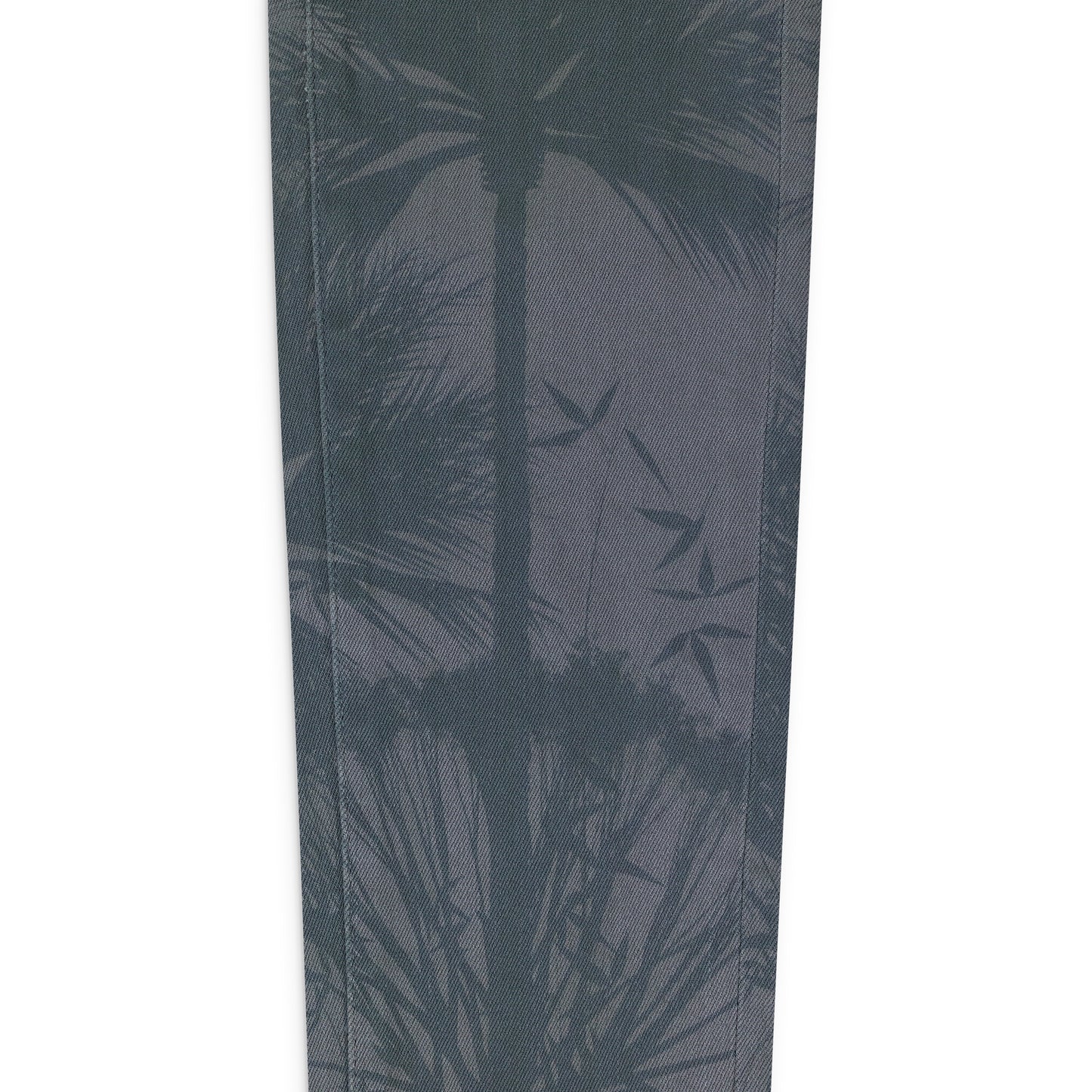 PALMS PRINT CHARCOAL SKINNY JEANS