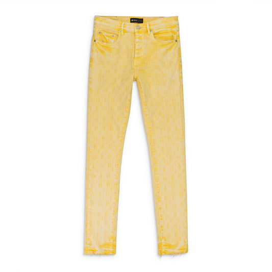 JACQUARD MONOGRAM GOLD SKINNY JEANS