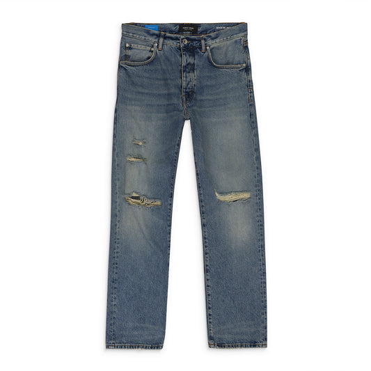 THRASHED MID Indigo SKINNY JEANS