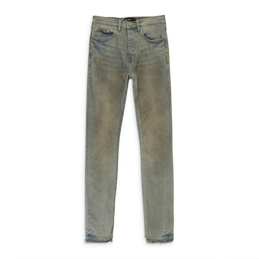 STRAIGHT LEG LIGHT DIRTY WAX Indigo SKINNY JEANS