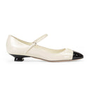 LOGO SLINGBACK PUMPS OFF-WHITE/BLACK PUMPS