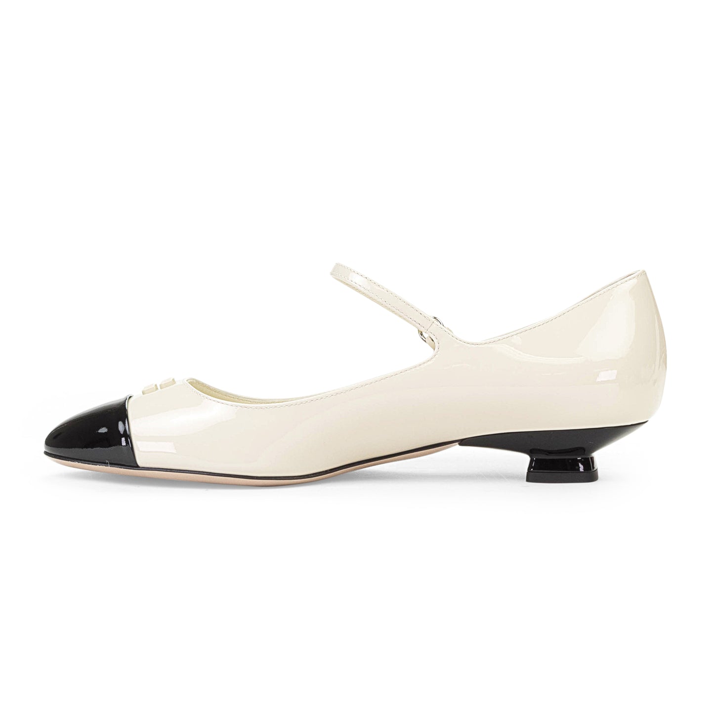 LOGO SLINGBACK PUMPS OFF-WHITE/BLACK PUMPS