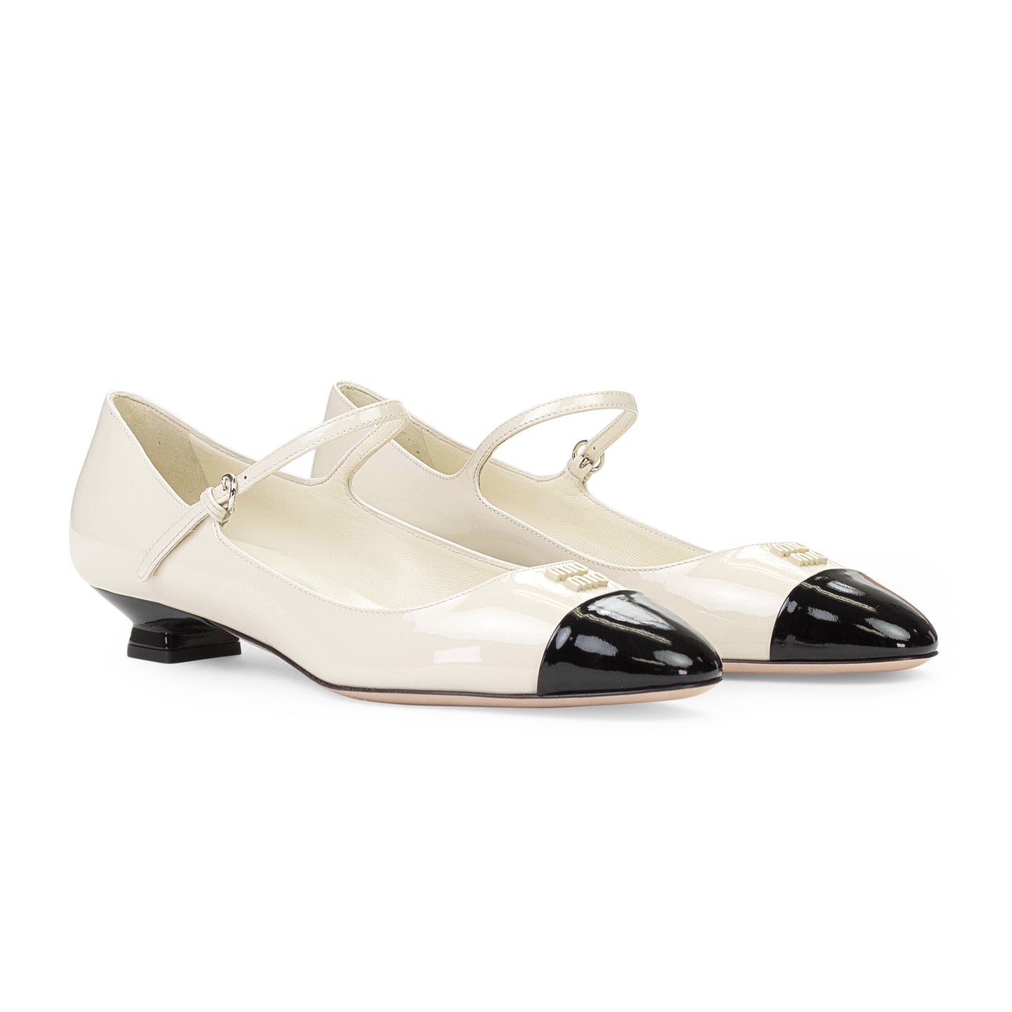 LOGO SLINGBACK PUMPS OFF-WHITE/BLACK PUMPS